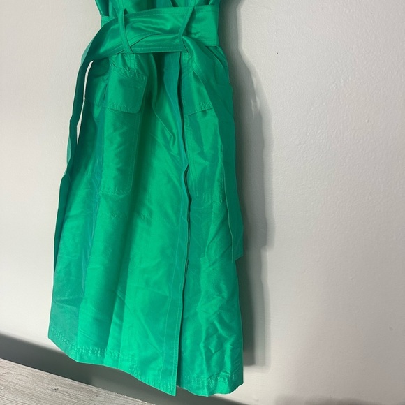 Teri Jon Sleeveless Belted Trench Dress – Emerald Green – Size 2 - Picture 6 of 15